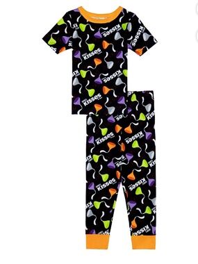 Hershey’s Kisses Toddler Black Unisex 2PC Pajama Set 5T NWT